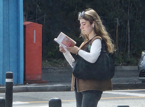 포근한 가을날씨를 보인 2일 대전 동구 삼성동네거리에서 한 외국인 여성이 책을 보며 횡단보도를 건너고 있다. 송영두 기자
