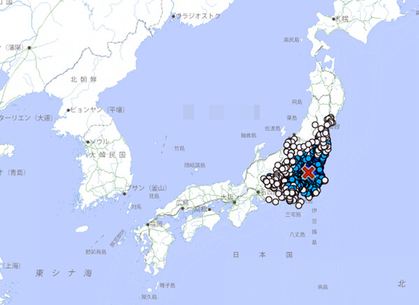 일본 지진 (일본기상청 제공)